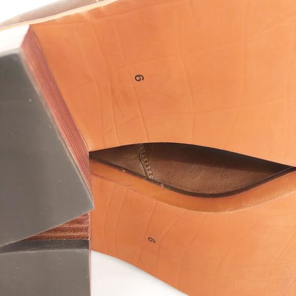 Seychelles Womens Turbulent Mid Calf Booties 6 Brown Square Toe Leather NWOB - Picture 8 of 9